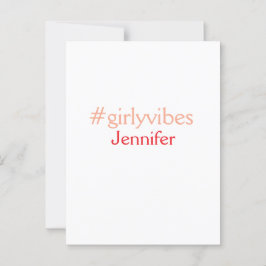Bossbabeハッシュタグライトピンク追加name girlボス ポストカード
