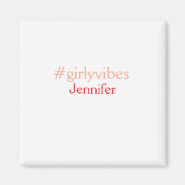 Bossbabeハッシュタグライトピンク追加name girlボス マグネット