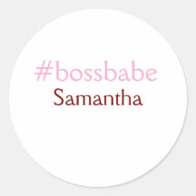 Bossbabeハッシュタグライトピンク追加name girlボス