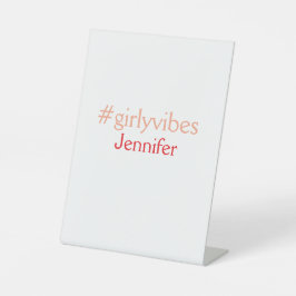 Bossbabeハッシュタグライトピンク追加name girlボス 台座サイン