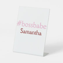 Bossbabeハッシュタグライトピンク追加name girlボス