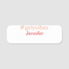 Bossbabeハッシュタグライトピンク追加name girlボス 名札