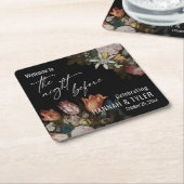 Bosschaertの「花をガラスに」前夜 スクエアペーパーコースター (アングル)