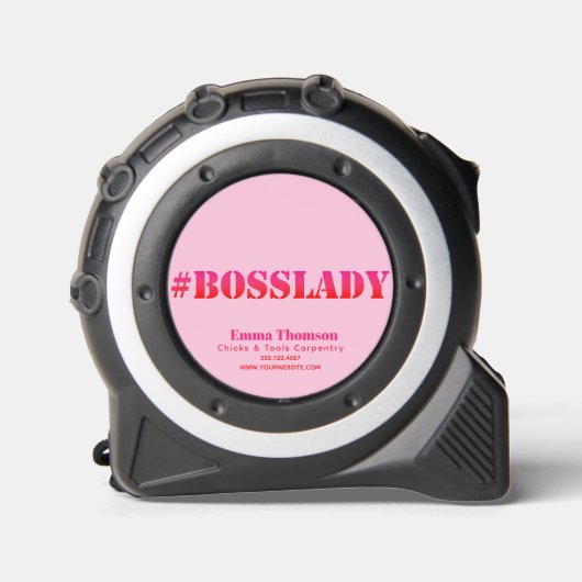 #BossLady -おもしろい引用文ピンク&レッドグラデーション メジャー (正面)