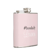 #Bosslady |ピンク |書道 |名前をカスタムする フラスク (右)