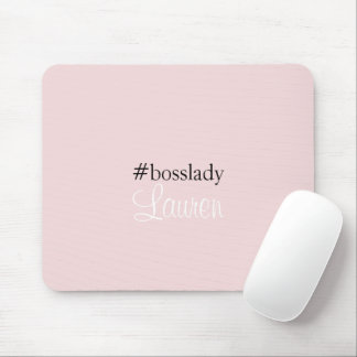 #Bosslady |ピンク |書道 |名前をカスタムする マウスパッド
