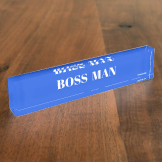 BOSSMAN Desk Nameplate デスクネームプレート