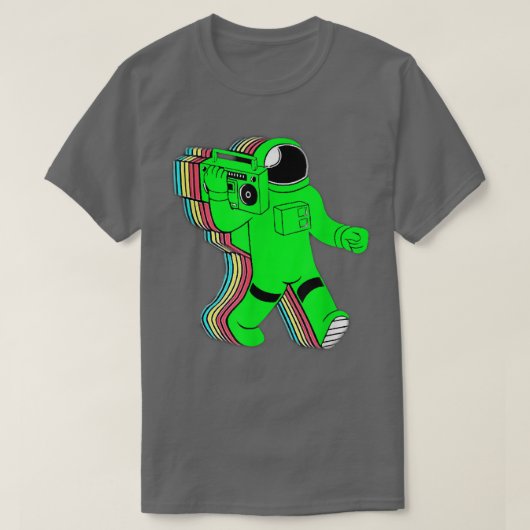 Bosstronaut Astronaut Boombox T-Shirt T-Shirt Tシャツ (デザイン正面)