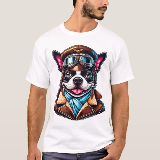 Bostieパイロットデザイン Tシャツ (正面)