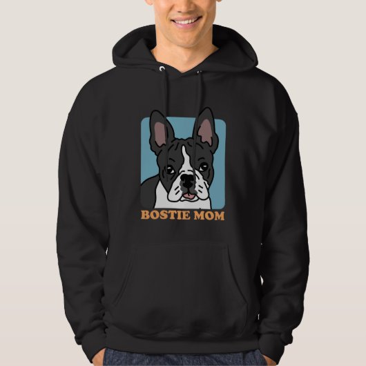 Bostie Mom Dog Owner Boston Terrier パーカ (正面)