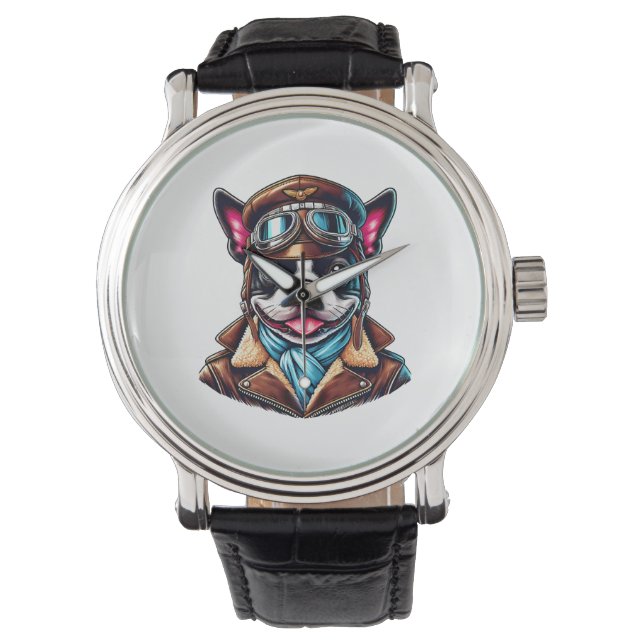 Bostie Pilot Design 腕時計 (正面)