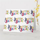 BOSTIN BABBYブラックカントリーワード新生児カード カード (黄色い花)