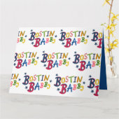 BOSTIN BABBYブラックカントリーワード新生児カード カード (黄色い花)