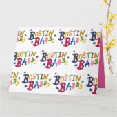 BOSTIN BABBYブラックカントリーワード新生児カード カード (黄色い花)