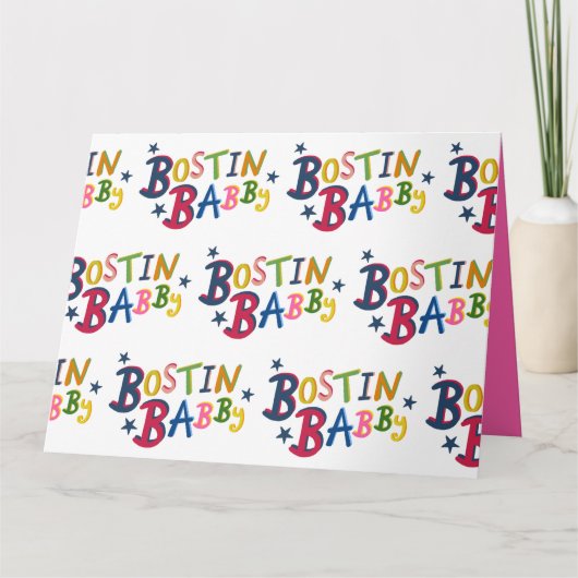 BOSTIN BABBYブラックカントリーワード新生児カード カード (正面)
