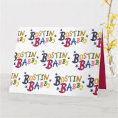 BOSTIN BABBYブラックカントリーワード新生児カード カード (黄色い花)