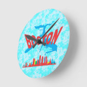 Boston ラウンド壁時計 (傾斜)