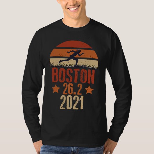 Boston 2021 Marathon Runner 26 2 Miles Tシャツ (正面)