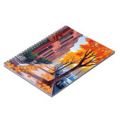 Boston Autumn Fall Foliage Watercolor Painted ノートブック (左側)