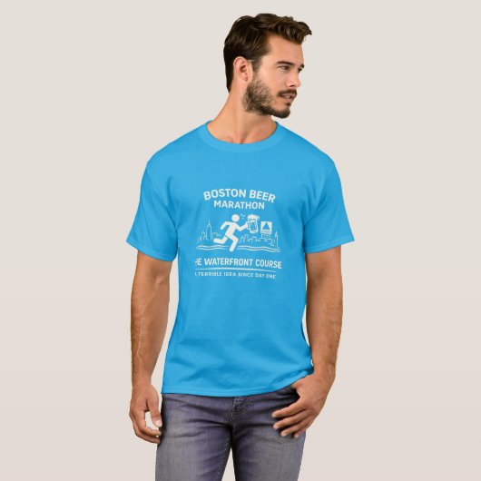 Boston Beer Marathon - The Waterfront Course T-Shi Tシャツ (正面フル)