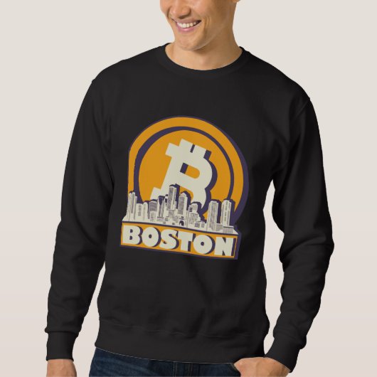 Boston Bitcoin Maximalist  Bitcoin Boston Skyline スウェットシャツ (正面)