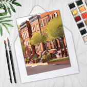 Boston Brownstones | Beacon Street Watercolor Card