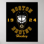 Boston Bruins Hockey Mask Black Officially License ポスター (正面)