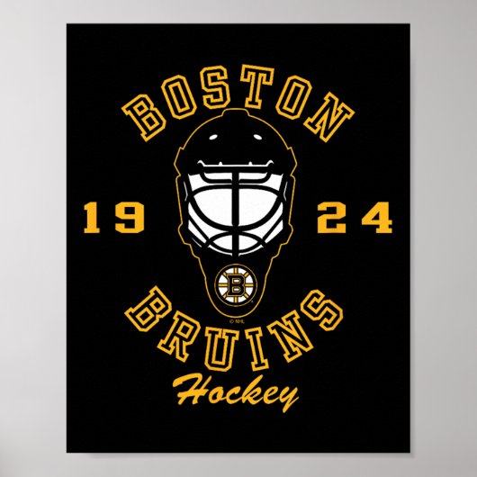 Boston Bruins Hockey Mask Black Officially License ポスター (正面)