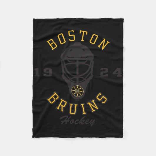 Boston Bruins Hockey Mask White Officially License フリースブランケット (正面)