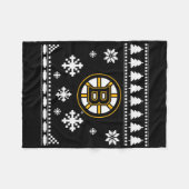Boston Bruins Ugly Christmas Sweater Holidaze  フリースブランケット (正面(横))