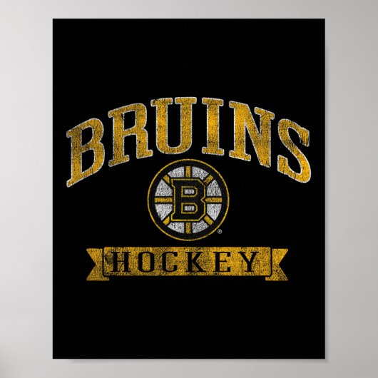 Boston Bruins Vintage Hockey Dark Heather  ポスター (正面)