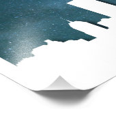 Boston by Night Skyline – ボストン、マサチューセッツ、U フォトプリント (角)