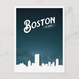 Boston by Night Skyline – ボストン、マサチューセッツ、U ポストカード