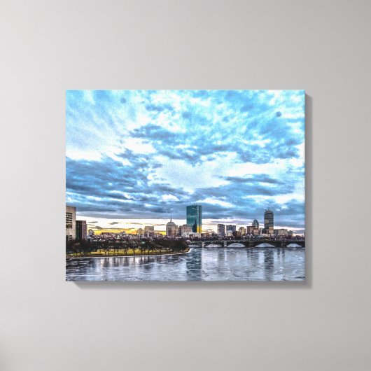Boston Canvas Printハート キャンバスプリント (正面)
