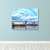 Boston Canvas Printハート キャンバスプリント (インサイチュ (ウッドフロア))