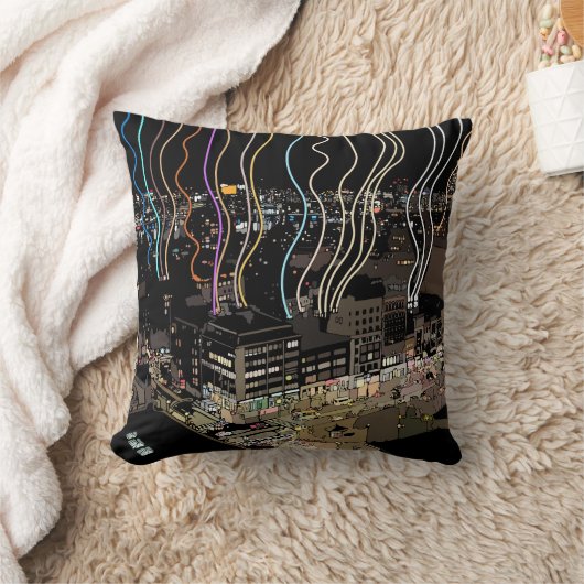 Boston City Lights クッション (ブランケット)