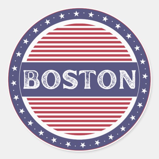 Boston City Pride Emblem – American Identity ラウンドシール (正面)