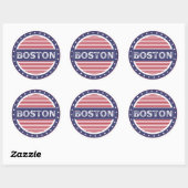 Boston City Pride Emblem – American Identity ラウンドシール (シート)