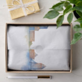 Boston City Skyline Watercolor | Modern Boston MA  薄葉紙 (ギフト)