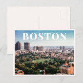 Boston Common Aerial Skyline Downtown Photo ポストカード (正面/裏面)