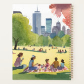 Boston Common Picnic | Summer Watercolor Painting プランナー手帳 (裏面)
