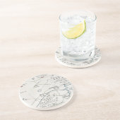 BOSTON-CONCORDの地図1775年 コースター (側面)