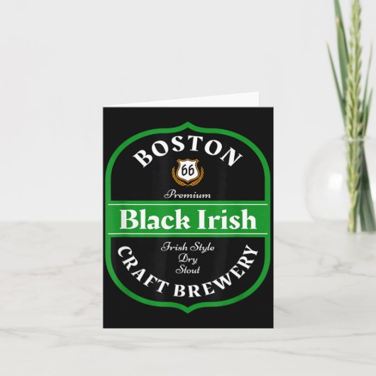 Boston Craft Brewery Boston Black Irish Stout Nove カード (正面)