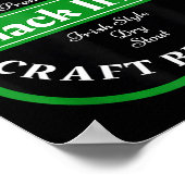 Boston Craft Brewery Boston Black Irish Stout Nove ポスター (角)