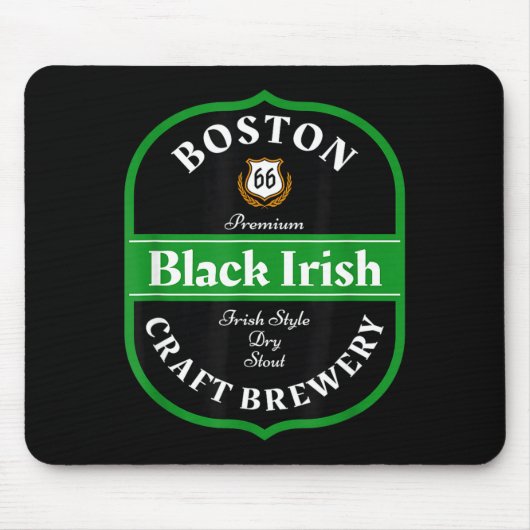 Boston Craft Brewery Boston Black Irish Stout Nove マウスパッド (正面)