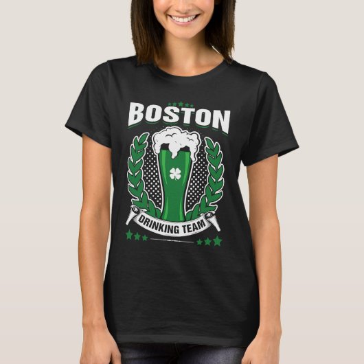 Boston Drinking Team St Patrick's Day Tシャツ (正面)