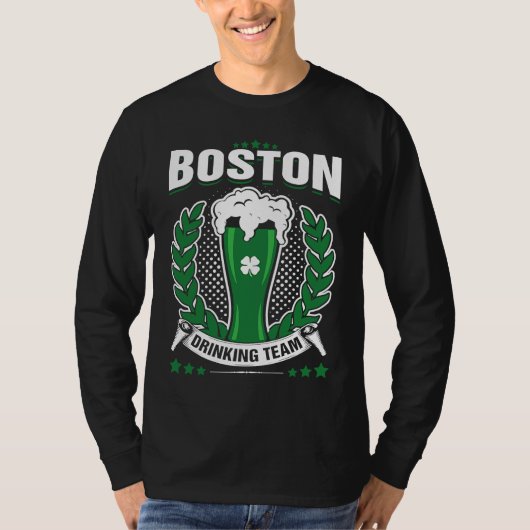 Boston Drinking Team St Patrick's Day Tシャツ (正面)