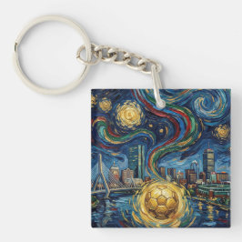 Boston Football Art 2026 Skyline Stadium Design キーホルダー