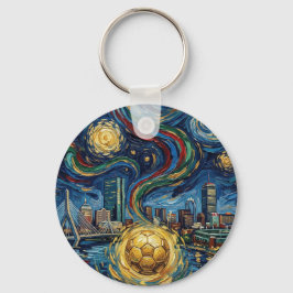 Boston Football Art 2026 Skyline Stadium Design キーホルダー