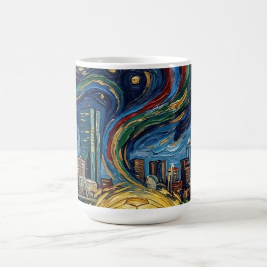 Boston Football Art 2026 Skyline Stadium Design コーヒーマグカップ (中央)